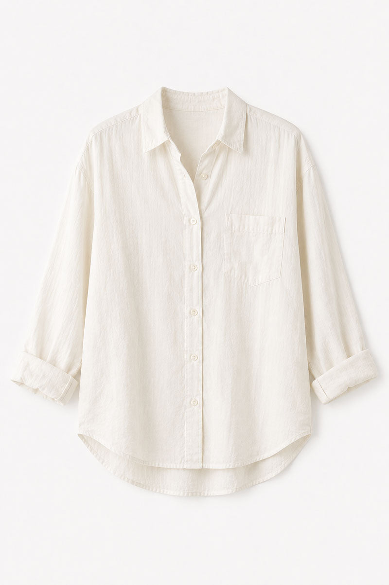 Blusa Relajada de Algodón