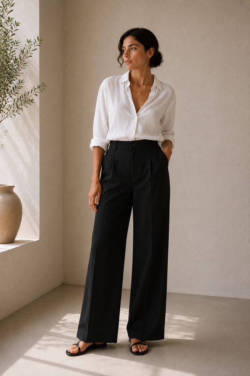Pantalón Sastre de Pierna Ancha