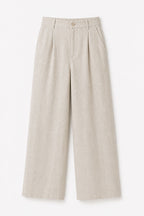Pantalón de Lino de Tiro Alto